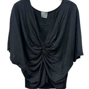 🖤 Milio Milano Front Twist Knot Top – Black | NWT 🖤